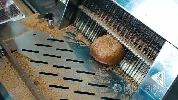 面包新鲜产品, 面粉, 生面团, 面包糕点食品工厂生产短视频
